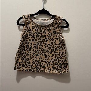 The Children’s Place leopard print ruffle top in 18 months